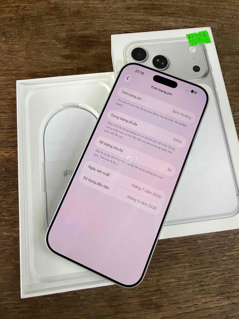 Điện thoại iPhone 17 Pro Max 256GB Trắng