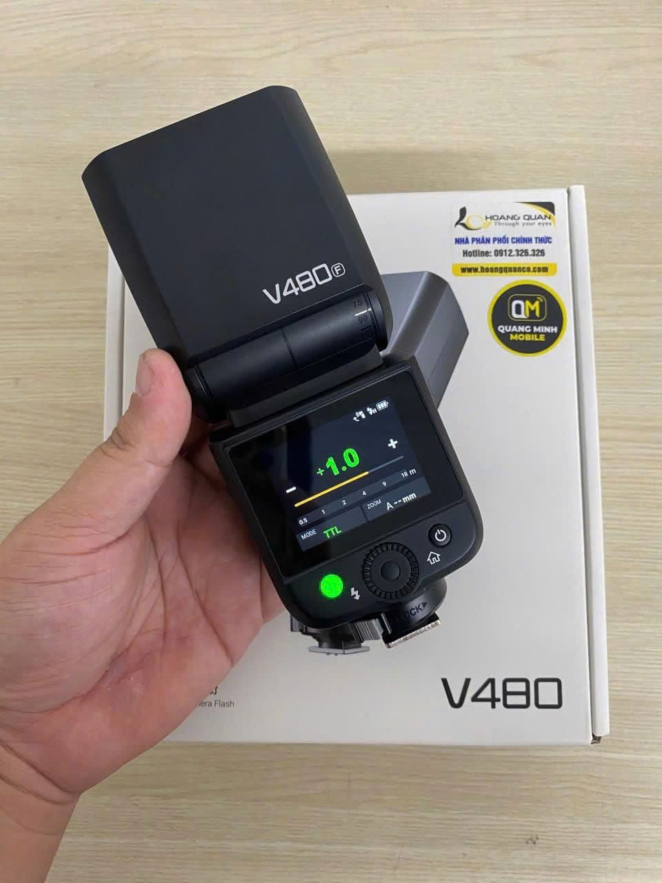 Điện thoại Đèn Flash Godox V480F Fujifilm Full Box cũ 98%